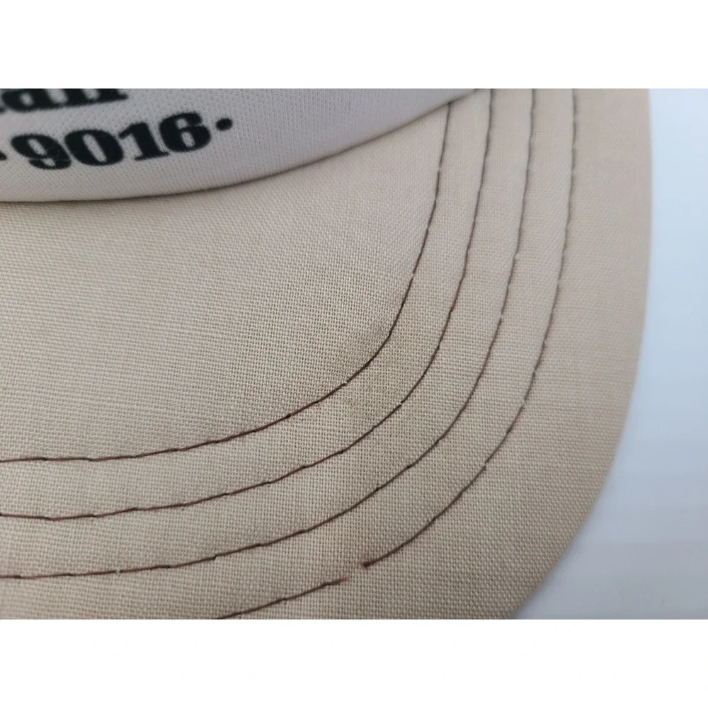Vintage Barco Construction Steel Buildings Lehi Utah Mesh Snapback Hat Cap Beige